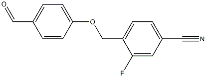 3-fluoro-4-[(4-formylphenoxy)methyl]benzonitrile Structure