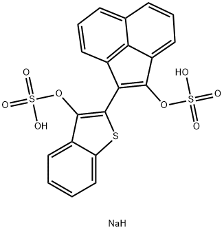 2-[2-(ソジオスルホオキシ)アセナフチレン-1-イル]ベンゾ[b]チオフェン-3-オール(硫酸ナトリウム) 化学構造式