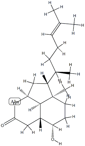 (3aR,8aβ,8bβ)-7β-[(R)-1,5-Dimethyl-4-hexenyl]decahydro-4β-hydroxy-6aβ-methyl-2H-cyclopenta[ij][2]benzopyran-2-one Structure