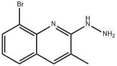 1-(8-bromo-3-methylquinolin-2-yl)hydrazine 化学構造式