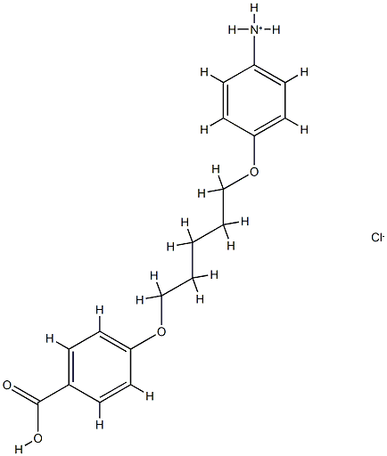 Benzoic acid,4-[[5-(4-aminophenoxy)pentyl]oxy]-, hydrochloride (1:1) 结构式