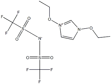 1,3-二乙氧基咪唑双(三氟甲磺酰)亚胺, 1017254-66-8, 结构式