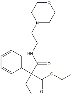 N-(2-モルホリノエチル)フェニルエチルマロンアミド酸エチル 化学構造式