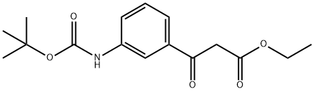 3-(3-BOC-氨基苯基)-3-氧代丙酸乙酯, 1017781-47-3, 结构式