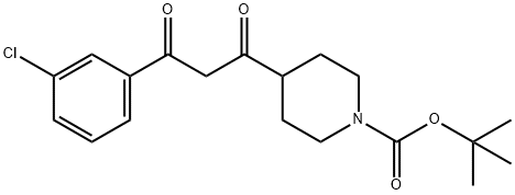 4-[3-(3-CHLORO-PHENYL)-3-OXO-PROPIONYL]-PIPERIDINE-1-CARBOXYLIC ACID TERT-BUTYL ESTER 结构式