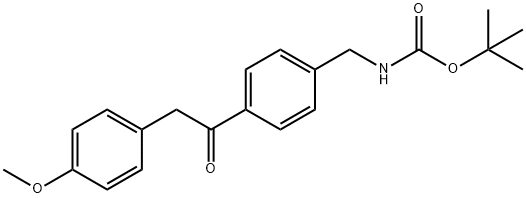 (4-(2-(4-甲氧基苯基)乙酰基)苄基)氨基甲酸叔丁酯,1017781-83-7,结构式