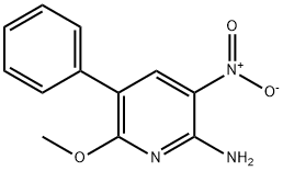 6-METHOXY-3-NITRO-5-PHENYL-PYRIDIN-2-YLAMINE Struktur