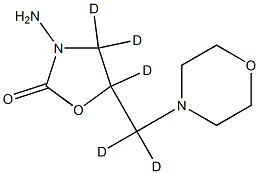 4,4,5-三氘代-3-氨基-5-(4-吗啉基双氘甲基)-2-恶唑烷酮, 1017793-94-0, 结构式