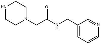 2-(piperazin-1-yl)-N-(pyridin-3-ylmethyl)acetamide 结构式