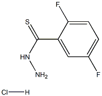 Benzenecarbothioic acid, 2,5-difluoro-, hydrazide, hydrochloride (1:1) 化学構造式