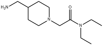 2-[4-(aminomethyl)piperidin-1-yl]-N,N-diethylacetamide 化学構造式