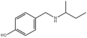 4-[(butan-2-ylamino)methyl]phenol 化学構造式