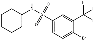4-BroMo-N-cyclohexyl-3-(trifluoroMethyl)benzenesulfonaMide, 97% Struktur