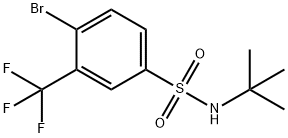 4-Bromo-N-(tert-butyl)-3-(trifluoromethyl)-benzenesulfonamide Struktur