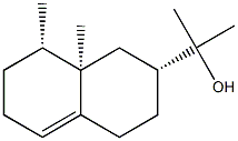 (2R)-1,2,3,4,6,7,8,8a-オクタヒドロ-α,α,8α,8aα-テトラメチル-2-ナフタレンメタノール 化学構造式