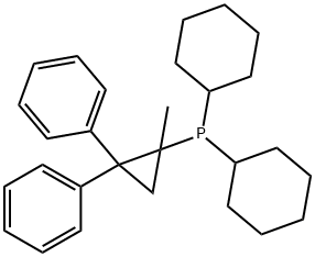二环己基(2,2-二苯基-1-甲基环丙基)膦, 1023330-38-2, 结构式