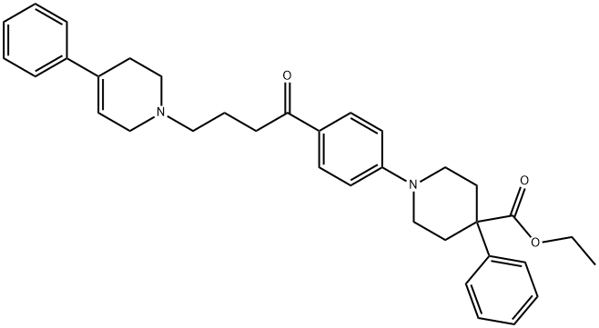 ISONIPECOTIC ACID, 4-PHENYL-1-(p-(4-(4-PHENYL-1,2,5,6-TETRAHYDRO-1-PYR IDYL)BUTYR Structure