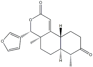 4β-(3-Furyl)-4,4a,5,6,6aβ,7,10,10aα-octahydro-4aβ,7β-dimethyl-2H-naphtho[2,1-c]pyran-2,8(9H)-dione Structure