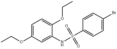 4-溴-N-(2,5-二乙氧基苯基)苯磺酰胺 结构式