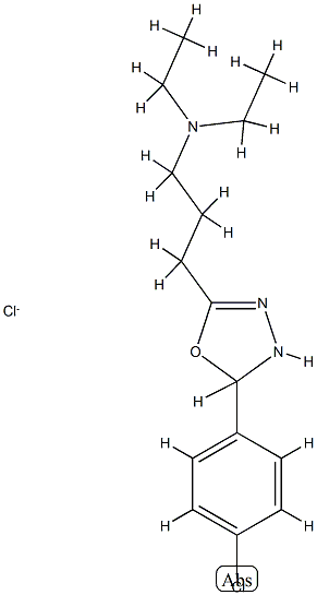 delta(sup 4)-1,2,4-Oxadiazoline, 5-(3-(diethylamino)propyl)-3-(p-chlor ophenyl)-, hydrochloride,102504-39-2,结构式