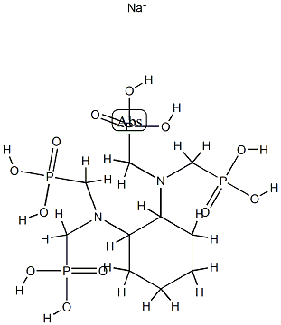 [cyclohexane-1,2-diylbis[nitrilobis(methylene)]]tetrakisphosphonic acid, sodium salt Structure