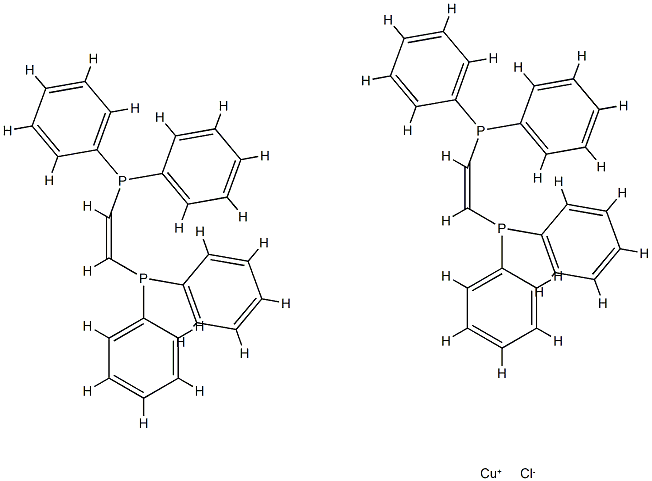 bis-(1,2-bis(diphenylphosphino)ethene)Cu(I) Struktur