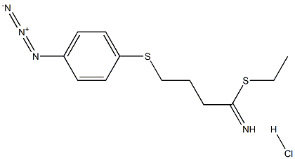 ethyl 4-azidophenyl-1,4-dithiobutyrimidate Struktur