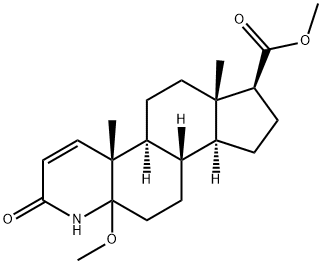 3-Oxo-4-aza-11a-Methoxy-5α-αndrost-1-ene-17β-carboxylic Acid Methyl Ester Struktur