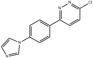 3-chloro-6-[4-(1{H}-imidazol-1-yl)phenyl]pyridazine Struktur