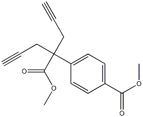 Benzeneacetic acid, 4-(Methoxycarbonyl)-α,α-di-2-propyn-1-yl-, Methyl ester Struktur