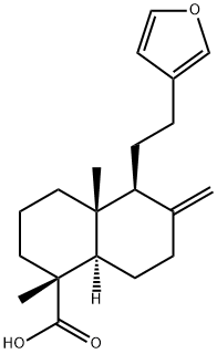 (4S,5β,9α,10α)-15,16-エポキシラブダ-8(17),13(16),14-トリエン-19-酸 化学構造式