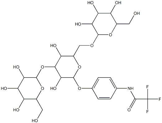 4-trifluoroacetamidophenylmannopyranosyl-(1-3)-O-(mannopyranosyl-(1-6))-mannopyranoside,102717-28-2,结构式