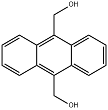 9,10-bis(carbinol) anthracene Struktur