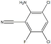 2-氨基-3,5-二氯-6-氟苯甲腈, 1027514-29-9, 结构式