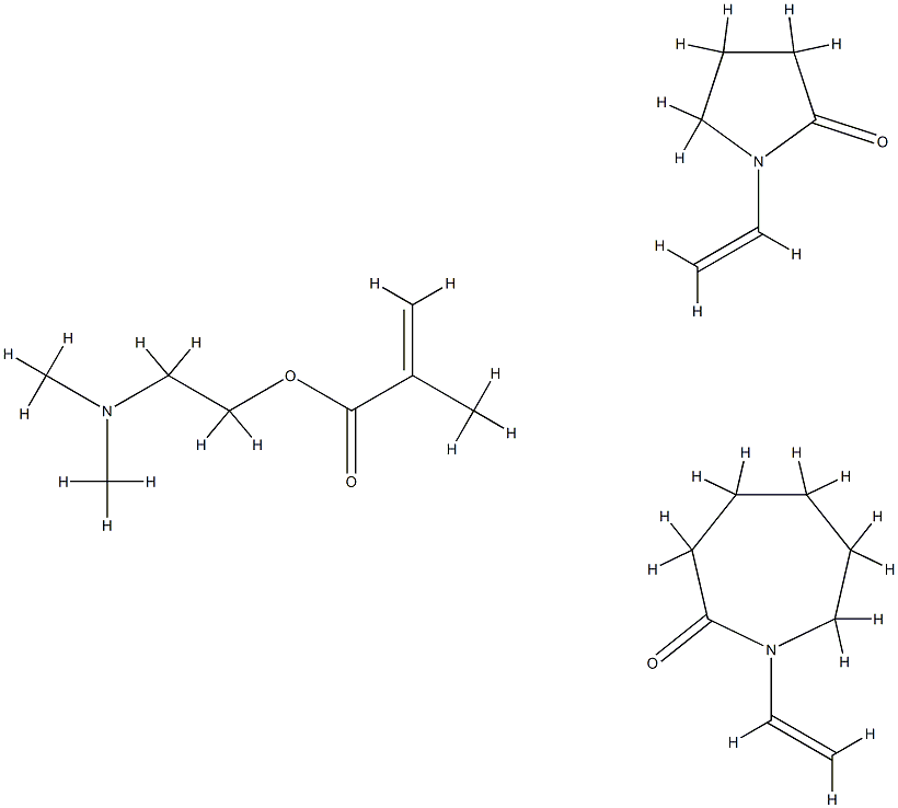 2-Propenoic acid, 2-methyl-, 2-(dimethylamino)ethyl ester, polymer with 1-ethenylhexahydro-2H-azepin-2-one and 1-ethenyl-2-pyrrolidinone Structure