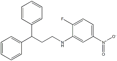 (3,3-Diphenyl-propyl)-(2-fluoro-5-nitro-phenyl)-amine 化学構造式