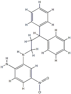 N2-(3,3-Diphenyl-propyl)-4-nitro-benzene-1,2-diamine 化学構造式