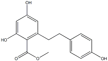 2,4-Dihydroxy-6-[2-(4-hydroxy-phenyl)-ethyl]-benzoic acid methyl ester Structure