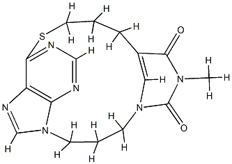 1,5-Pyrimidino-6,9-purinophane 结构式