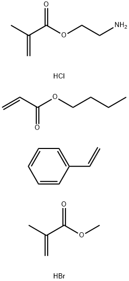 2-Propenoic acid, 2-methyl-, 2-aminoethyl ester, hydrochloride, polymer with butyl 2-propenoate, ethenylbenzene and methyl 2-methyl-2-propenoate, hydrobromide 结构式