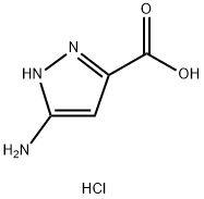 3-氨基-1H-吡唑-5-羧酸盐酸盐 结构式