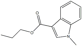 1-Methyl-1H-indole-3-carboxylic acid propyl ester, 1033693-02-5, 结构式