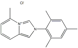 2-(2,4,6-三甲苯基)-5-甲基咪唑[1,5-A]吡啶氯化物,1034449-18-7,结构式