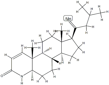 17β-イソバレリル-4-アザ-5α-アンドロスタ-1-エン-3-オン 化学構造式