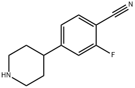 2-FLUORO-4-PIPERIDIN-4-YL-BENZONITRILE Structure