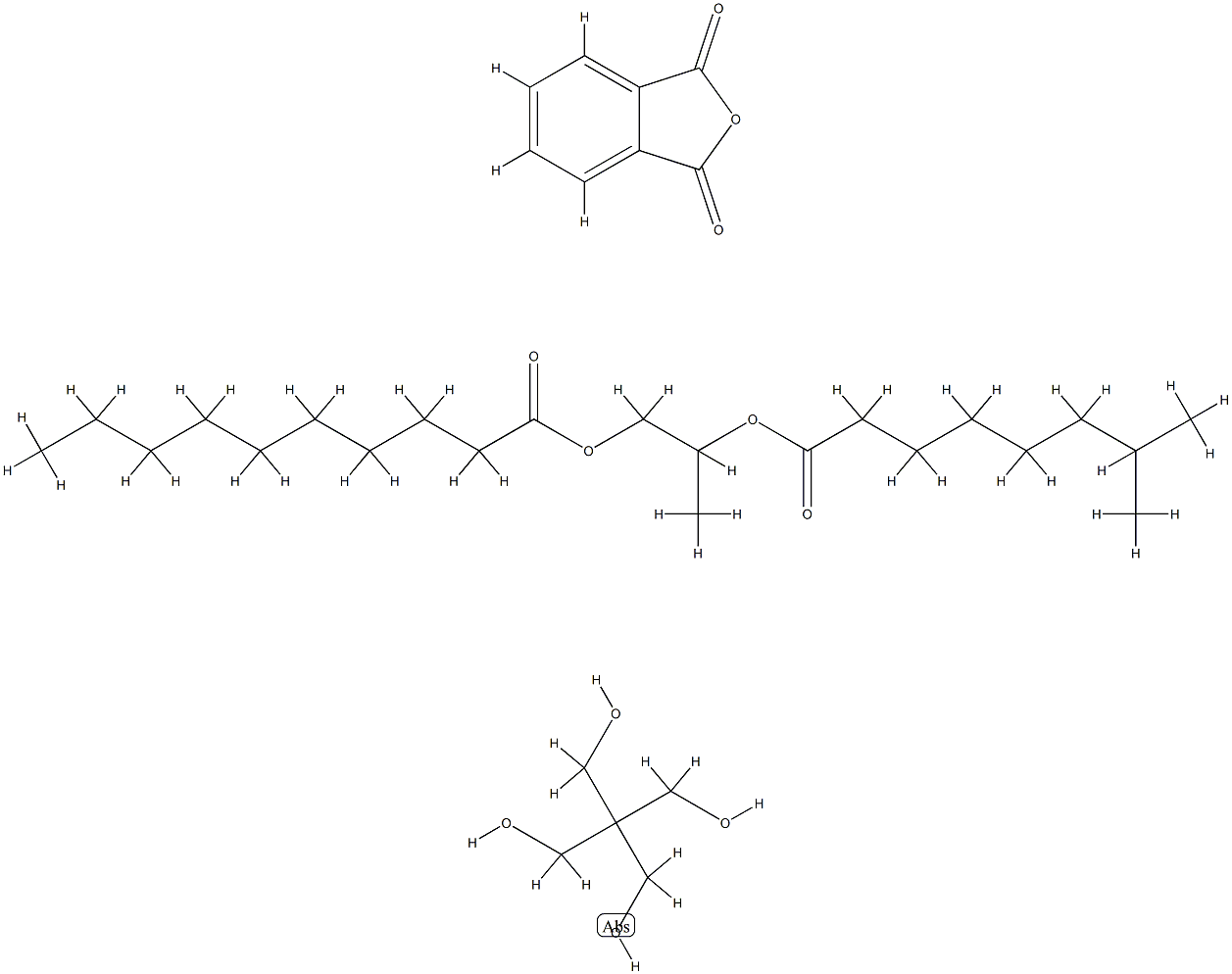 1,3-Isobenzofurandione, polymer with 2,2-bis(hydroxymethyl)-1,3-propanediol and 1,2-propanediol, decanoate isononanoate Structure