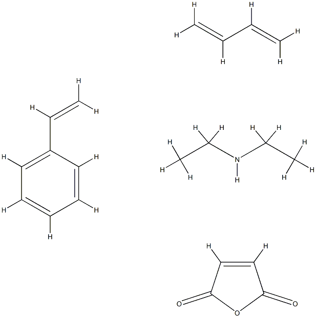 2,5-Furandione, polymer with 1,3-butadiene and ethenylbenzene, compd. with N-ethylethanamine Structure