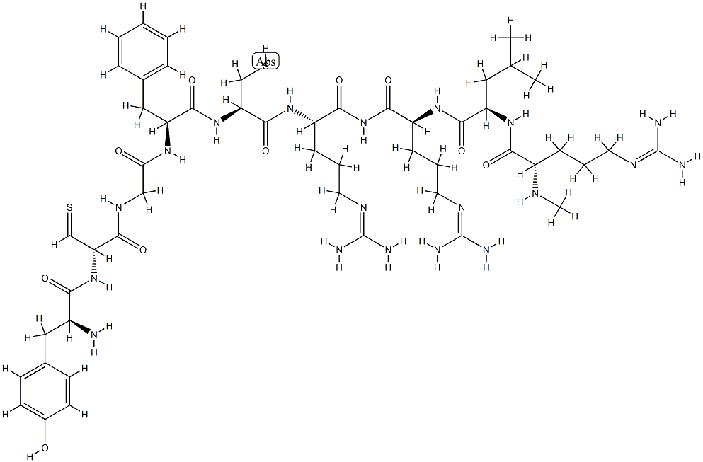 dynorphin A amide (1-9), Cys(2)-Cys(5)-MeArg(7)-Leu(8)- Structure