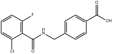 4-{[(2-chloro-6-fluorophenyl)formamido]methyl}benzoic acid 化学構造式