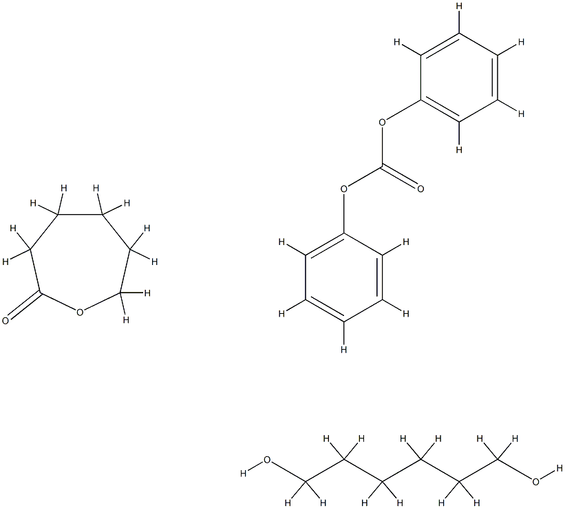 Carbonic acid, diphenyl ester, polymer with 1,6-hexanediol and 2-oxepanone 化学構造式